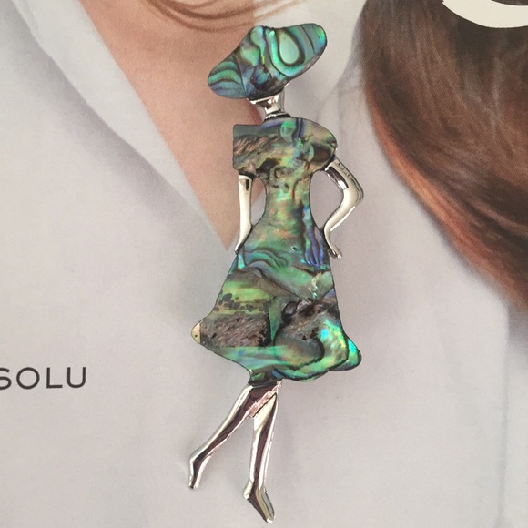 ๐50% OFF/3+...Elegant Lady Abalone Shell Brooch/Pendant - Picture 12 of 13